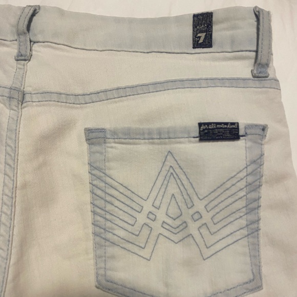 Pale Blue 7 For All Mankind A Pocket Jeans Size 30 - Picture 12 of 16